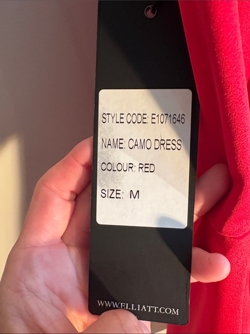 Elliatt Red Camo Midi Dress - Picture 3 of 3